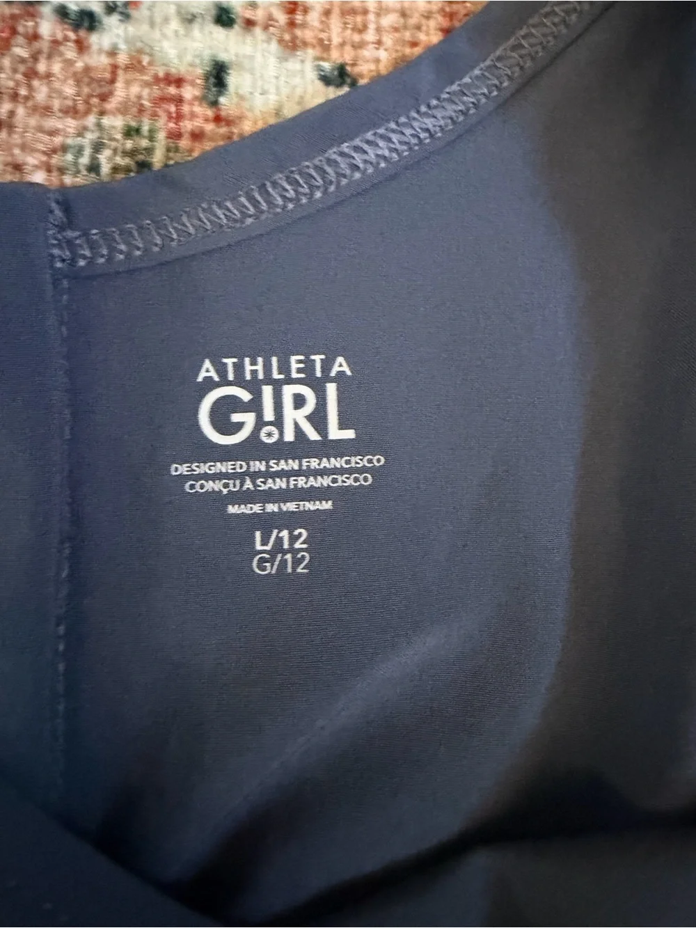 Athleta Dark Navy Girls Active One-Piece Romper